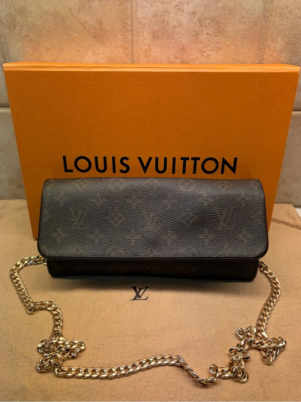 LOUIS VUITTON Monogram Pochette Twin GM Shoulder Bag